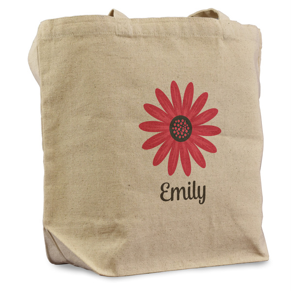 Custom Daisies Reusable Cotton Grocery Bag - Single (Personalized)