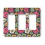 Daisies Rocker Style Light Switch Cover - Three Switch