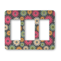 Daisies Rocker Style Light Switch Cover - Three Switch
