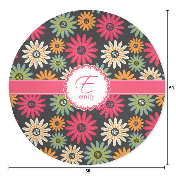 Daisies Round Area Rug - Size
