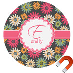Daisies Round Car Magnet - 6" (Personalized)
