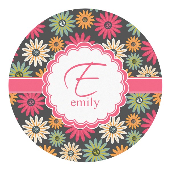 Custom Daisies Round Decal - Small (Personalized)