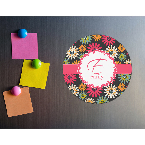 Daisies Round Fridge Magnet - LIFESTYLE