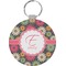 Daisies Round Plastic Keychain (Personalized)
