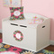 Daisies Round Wall Decal on Toy Chest