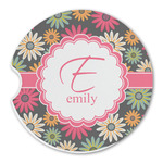 Daisies Sandstone Car Coaster - Single (Personalized)