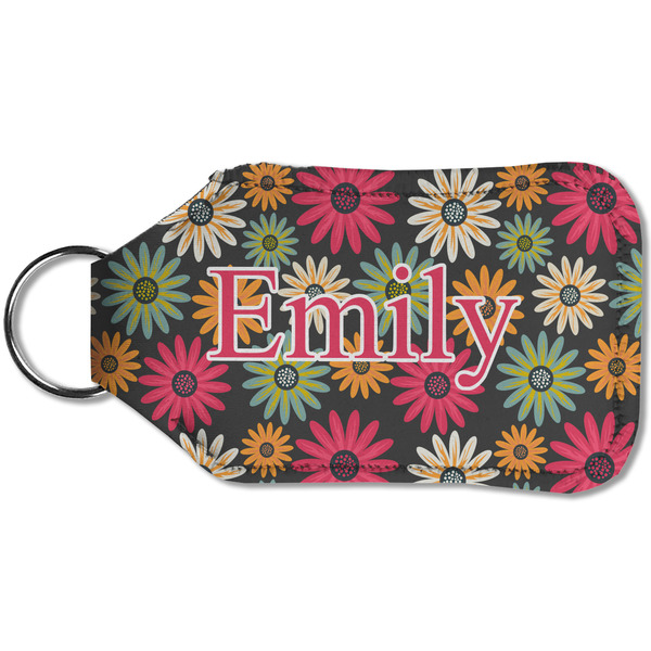 Daisies Sanitizer Holder Keychain - Small (Back)