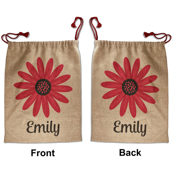 Daisies Santa Bag - Front and Back