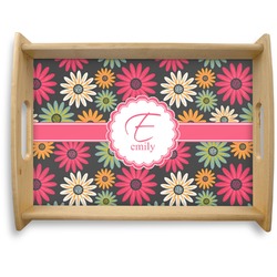 Daisies Natural Wooden Tray - Large (Personalized)