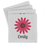 Daisies Absorbent Stone Coasters - Set of 4 (Personalized)
