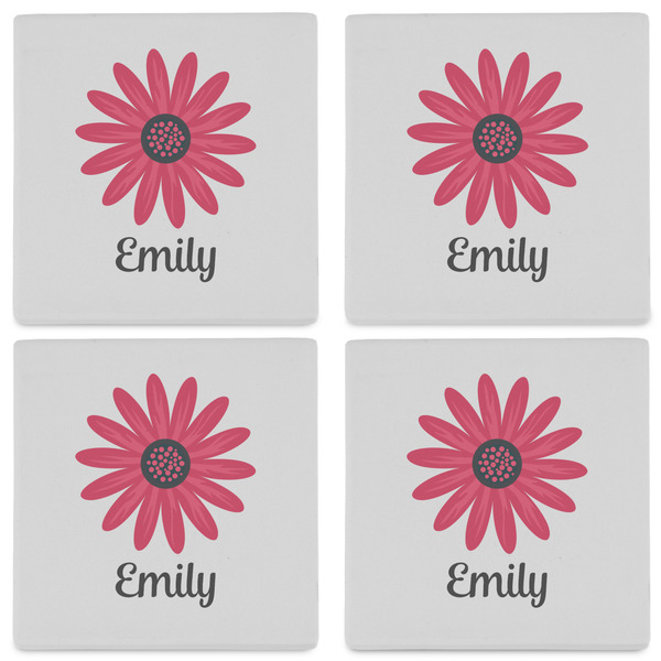 Daisies Set of 4 Sandstone Coasters - See All 4 View