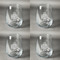 Daisies Set of Four Personalized Stemless Wineglasses (Approval)