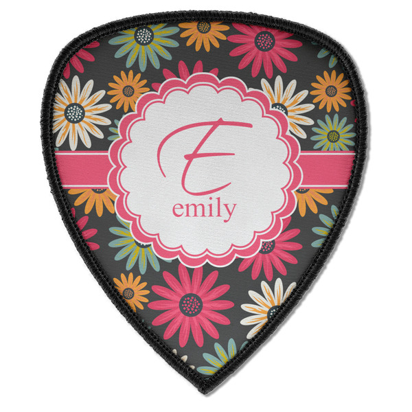 Custom Daisies Iron on Shield Patch A w/ Name and Initial