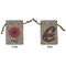 Daisies Small Burlap Gift Bag - Front and Back