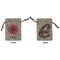 Daisies Small Burlap Gift Bag - Front & Back (Personalized)
