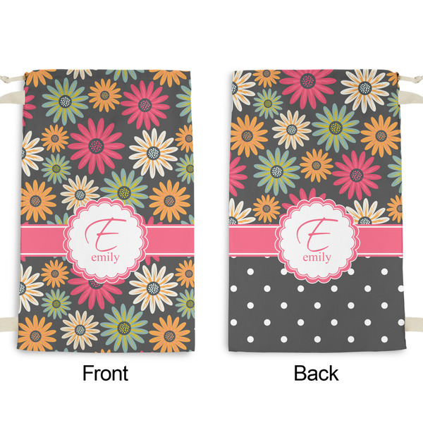Daisies Small Laundry Bag - Front & Back View