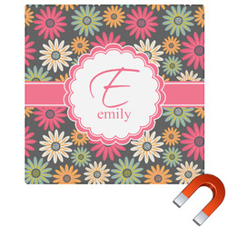 Daisies Square Car Magnet - 6" (Personalized)