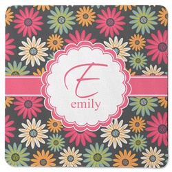 Daisies Square Rubber Backed Coaster (Personalized)