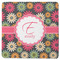 Daisies Square Rubber Backed Coaster (Personalized)