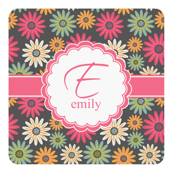 Custom Daisies Square Decal - XLarge (Personalized)