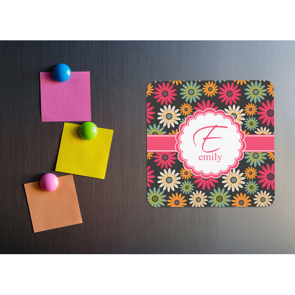 Daisies Square Fridge Magnet - LIFESTYLE