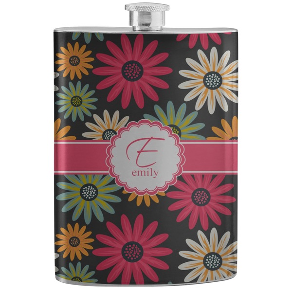 Custom Daisies Stainless Steel Flask (Personalized)