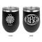 Daisies Stainless Wine Tumblers - Black - Double Sided - Approval
