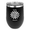 Daisies Stemless Stainless Steel Wine Tumbler - Black - Double Sided (Personalized)