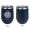 Daisies Stainless Wine Tumblers - Navy - Single Sided - Approval