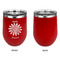 Daisies Stainless Wine Tumblers - Red - Single Sided - Approval