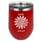Daisies Stainless Wine Tumblers - Red - Single Sided - Front