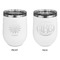 Daisies Stainless Wine Tumblers - White - Double Sided - Approval