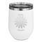 Daisies Stainless Wine Tumblers - White - Double Sided - Front