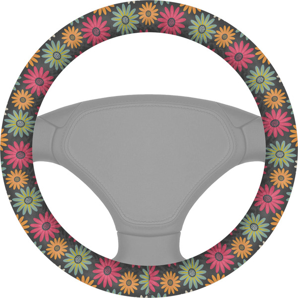 Custom Daisies Steering Wheel Cover