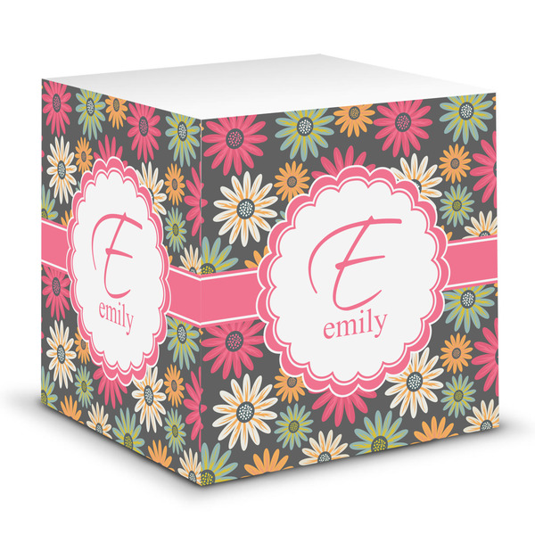 Custom Daisies Sticky Note Cube (Personalized)