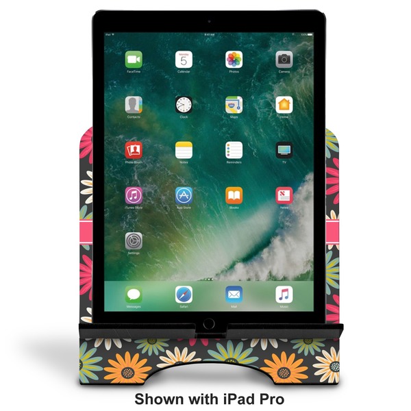 Daisies Stylized Tablet Stand - Front with ipad
