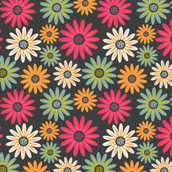 Daisies Fabric by the Yard - Spun Polyester Poplin