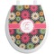 Daisies Toilet Seat Decal - Round (Personalized)