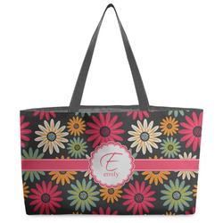 Daisies Beach Totes Bag - w/ Black Handles (Personalized)