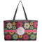 Daisies Tote w/Black Handles - Front View