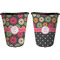 Daisies Trash Can Black - Front and Back - Apvl