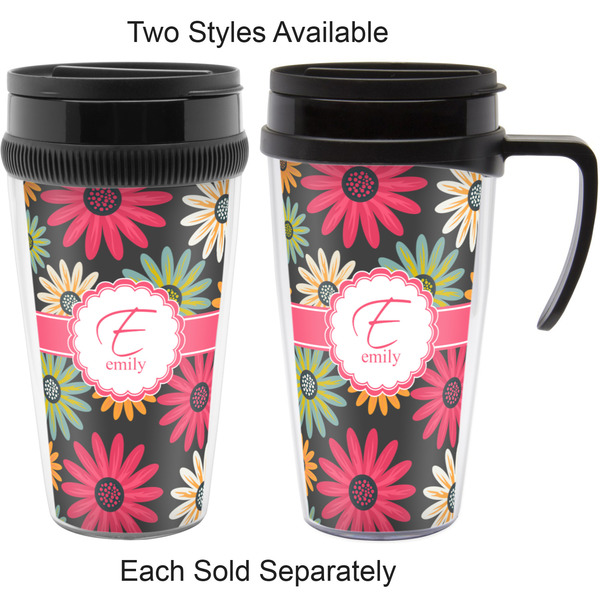 Daisies Travel Mugs - with & without Handle