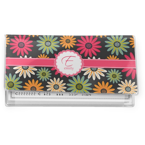 Custom Daisies Vinyl Checkbook Cover (Personalized)