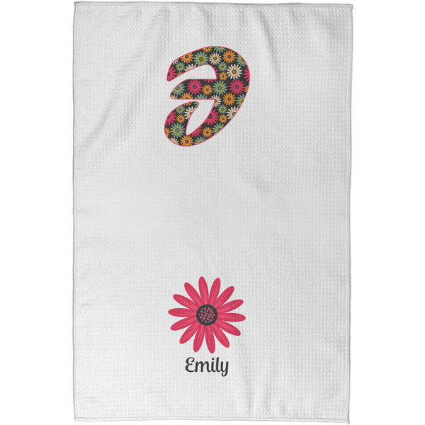 Daisies Waffle Towel - Partial Print - Approval Image