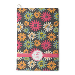 Daisies Waffle Weave Golf Towel (Personalized)