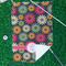 Daisies Waffle Weave Golf Towel - In Context
