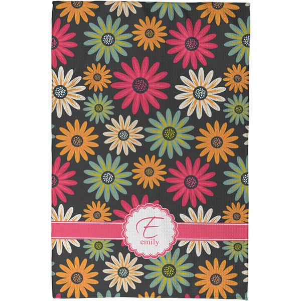 Daisies Waffle Weave Towel - Full Color Print - Approval Image