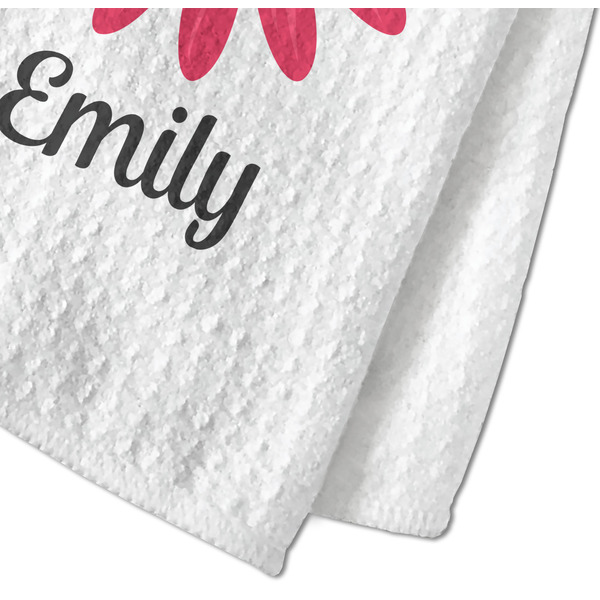 Daisies Waffle Weave Towel - Closeup of Material Image