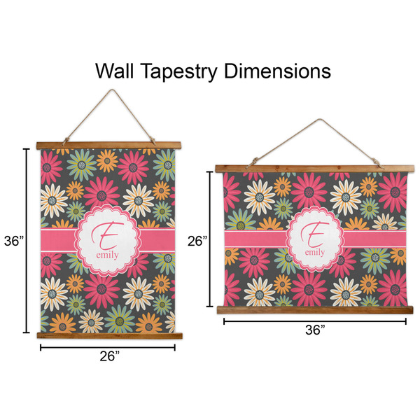 Daisies Wall Hanging Tapestries - Parent/Sizing