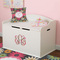 Daisies Wall Monogram on Toy Chest